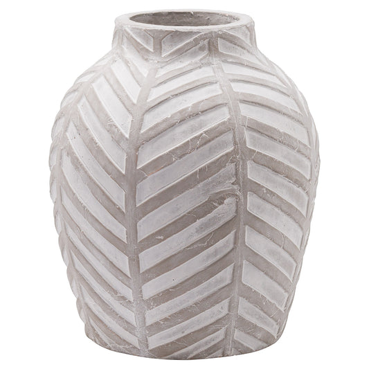 Chevron Stone Vase
