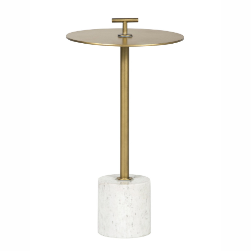 Marble Brass End Table