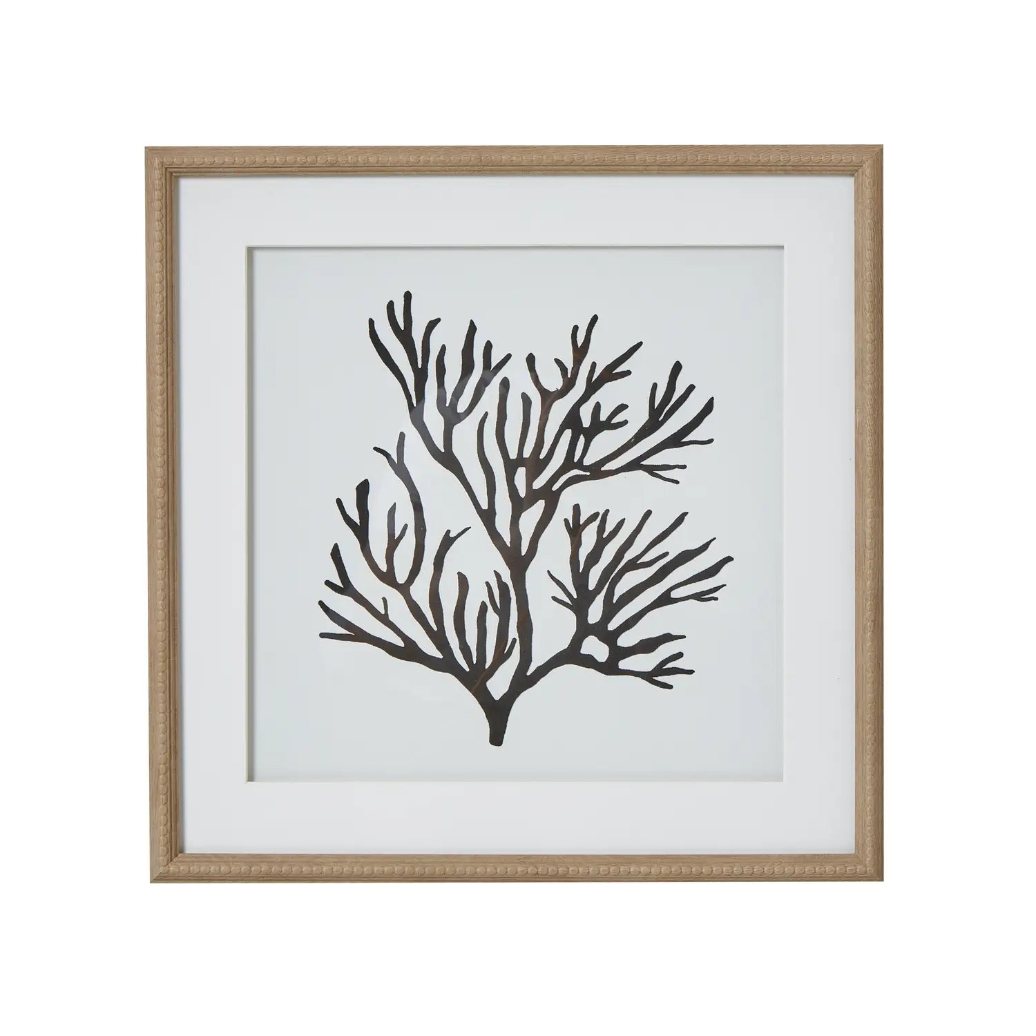 black-and-white-coral-reef-artwork-wooden-frame-white-mount-at-albury-house-interiors 