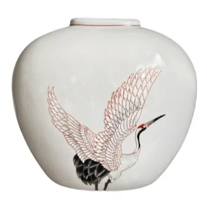medium-sized-white-crackle-ceramic-glazed-crane-vase-at-albury-house-interiors