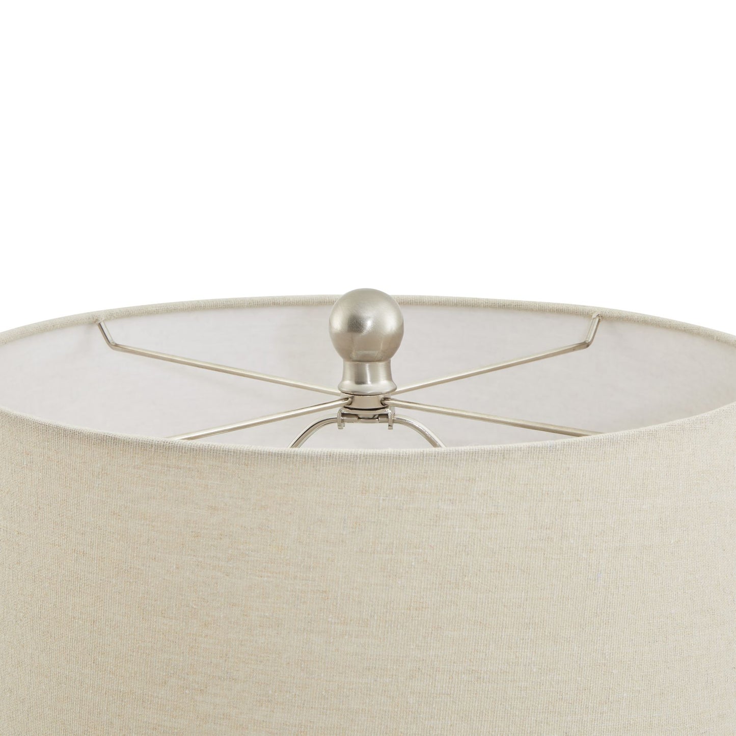 Cream Lattice Lamp With Linen Shade