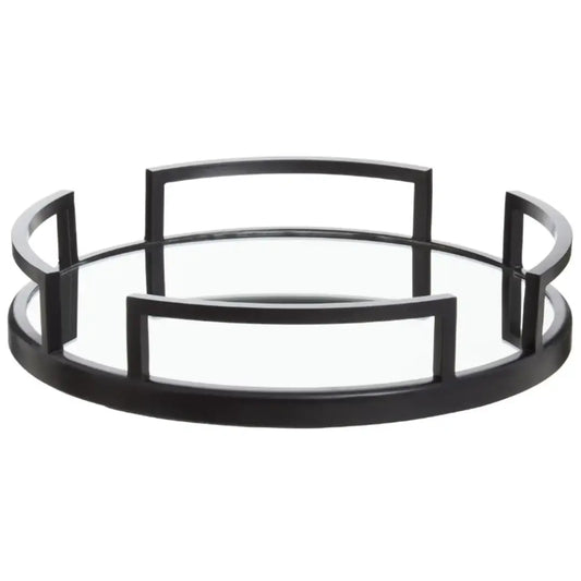 cruz-black-round-mirrored-tray-with-handles-albury-house-interiors