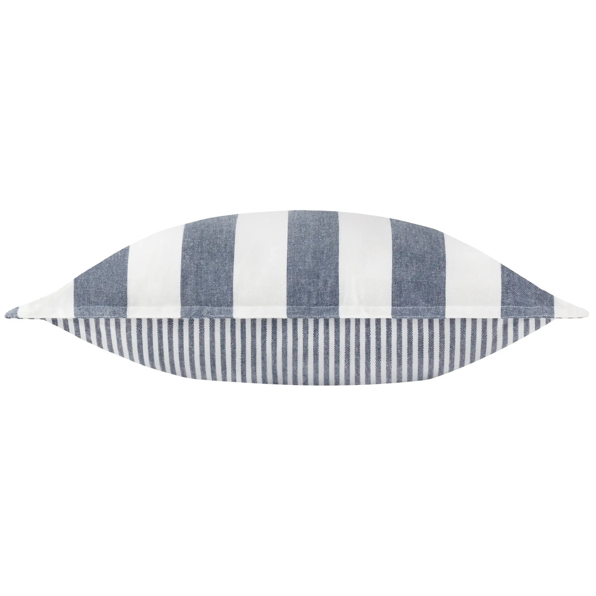 esher-outdoor-waterproof-reversible-striped-cushion-in-navy-blue-and-white-with-trimmed-edge-at-albury-house-interiors