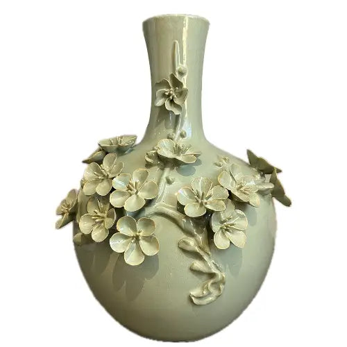 sage-green-ceramic-blossom-vase-with-3d-flowers-at-albury-house-interiors