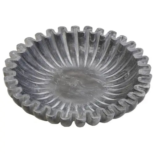 Grey Fluted Marble Bowl