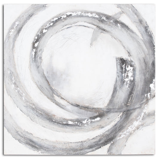 Grey Swirls Canvas