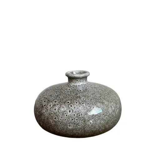 grey-ceramic-round-patterned-bud-vase-at-albury-house-interiors