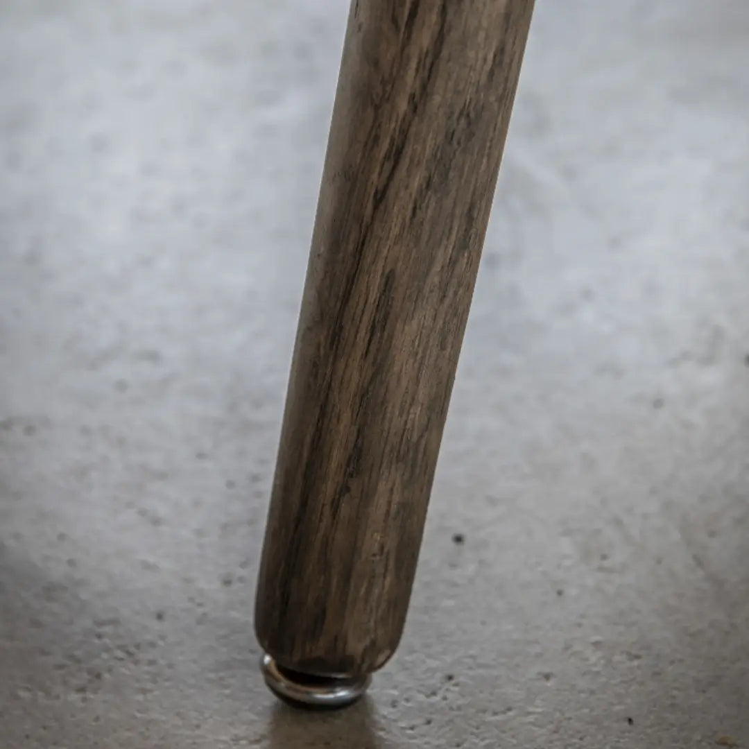 Haze dark wooden veneered dining table with matching legs, in sizes small and large. Available to purchase at Albury House Interiors. 