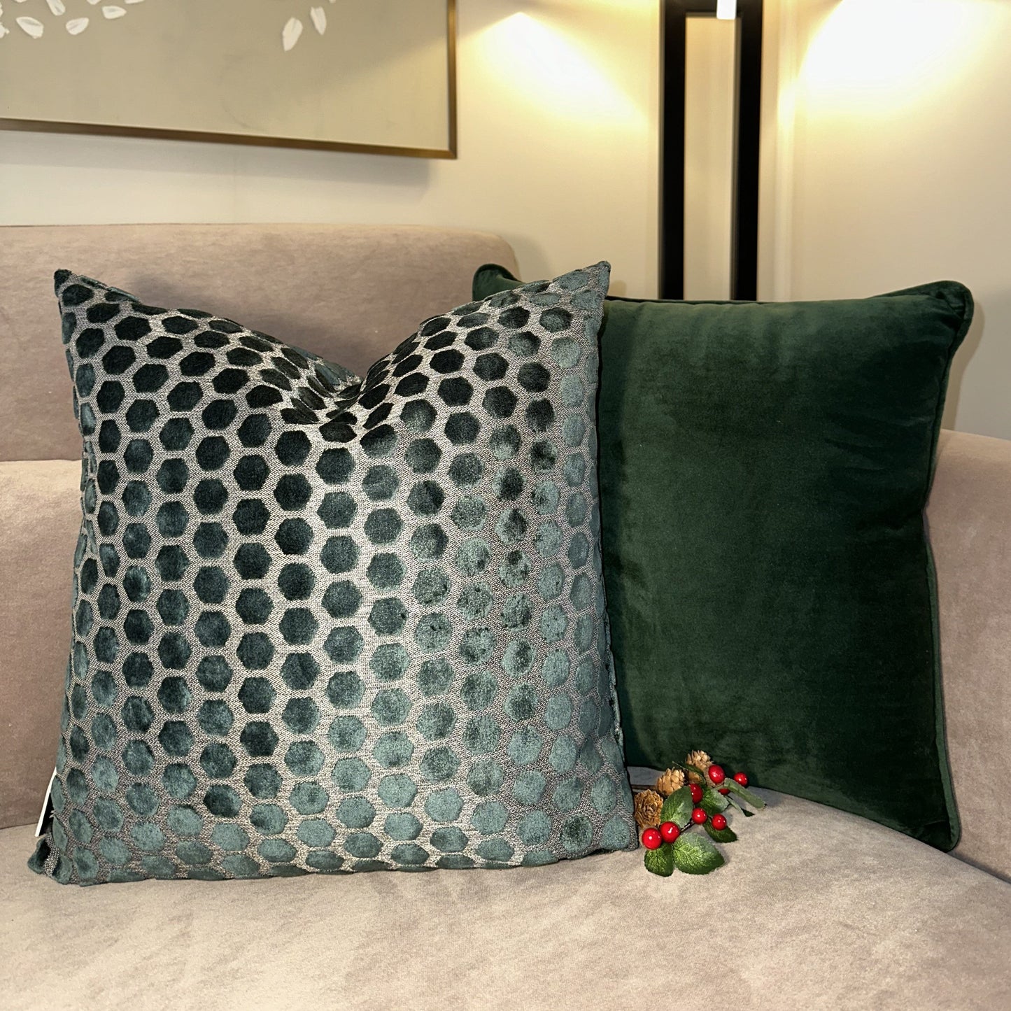Forest Green Square Cushion