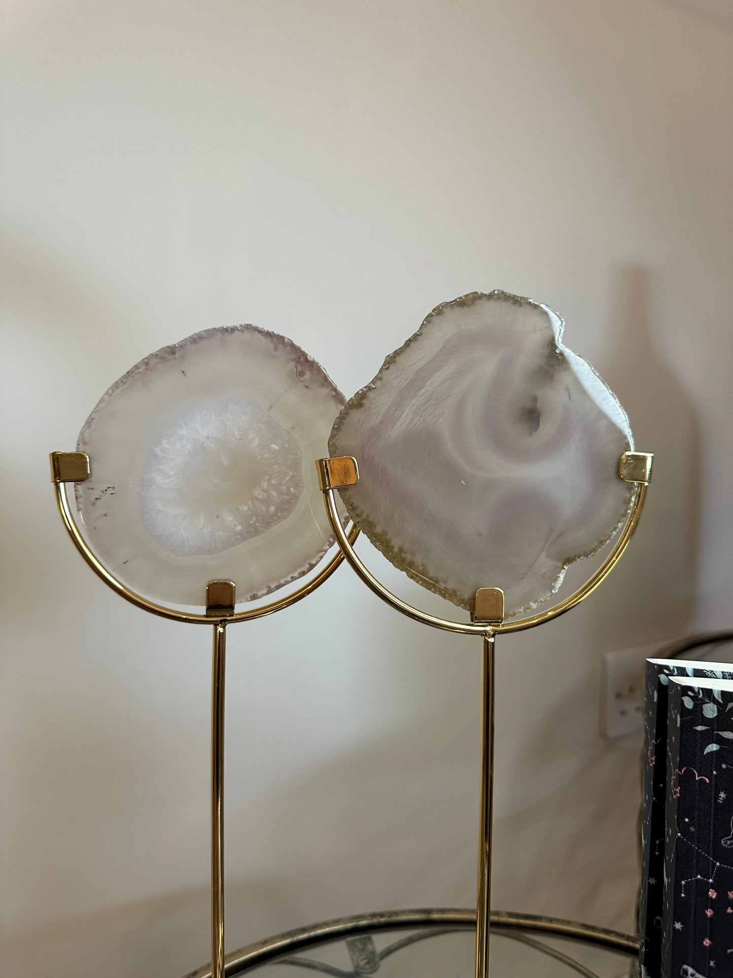 Agate Slice Gold Stand