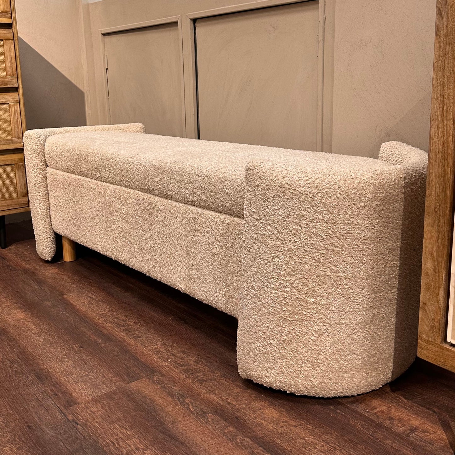 Boucle Storage Bench