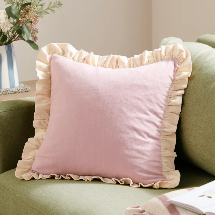 Issie Ruffle Cushion Petal