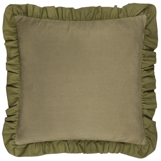 Issie Ruffle Cushion Sage