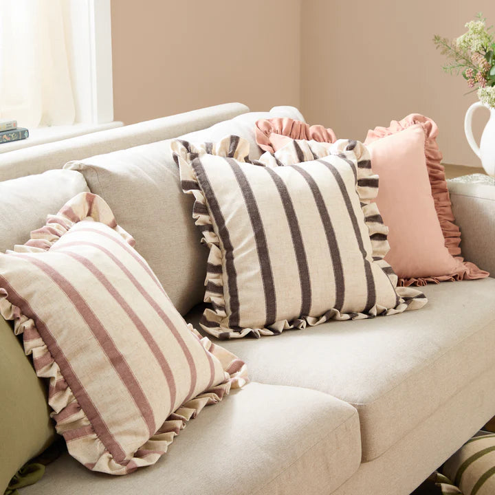 Issie Ruffle Cushion Rose