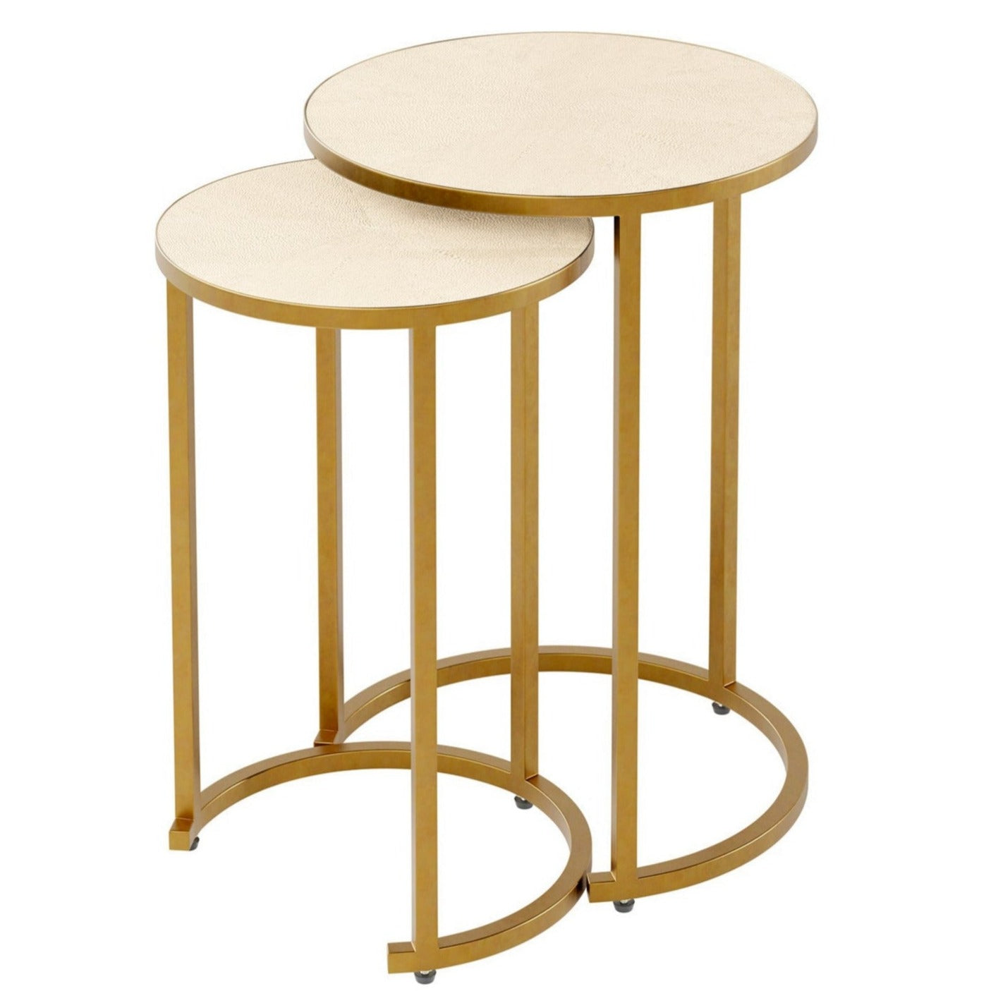 Ivory Shagreen Side Table Set