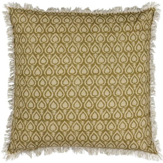 Khaki Leaf Cushion