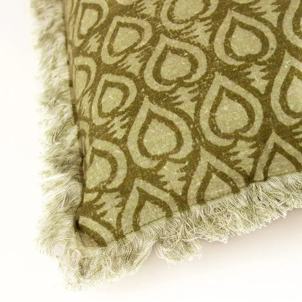 Khaki Leaf Cushion