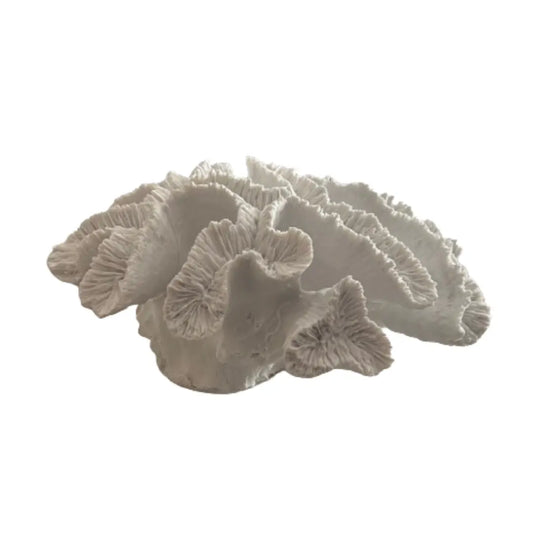 Large decorative white faux coral as used bye interior designers available to purchase at Albury House Interiors. Luxury homewares in the UK. 