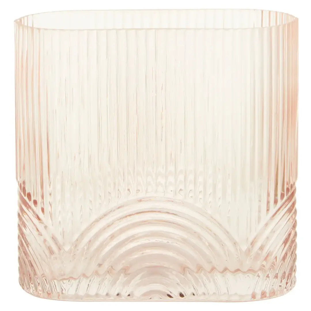pink-ribbed-glass-vase-with-semi-circle-arch-detail-at-albury-house-interiors