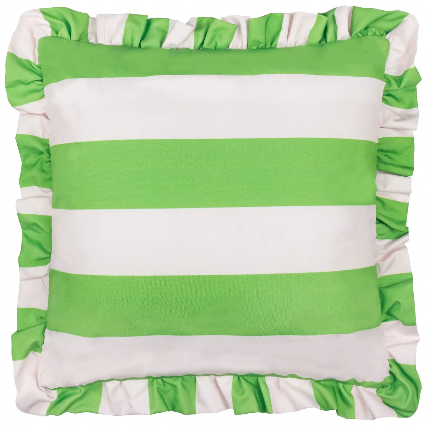 lime-green-and-white-double-sided-striped-outdoor-cushion-with-ruffle-edge-at-albury-house-interiors 