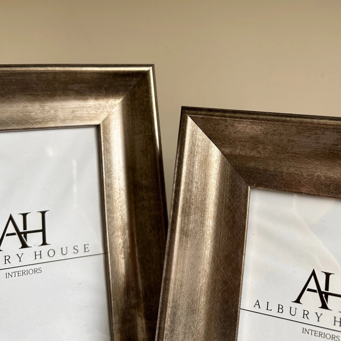 Madrid dark antique silver wooden photo frames in sizes 4x6 and 5x7 at Albury House Interiors, Matching Tye Essex.