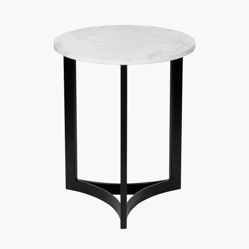 Marble Curved Leg Side Table