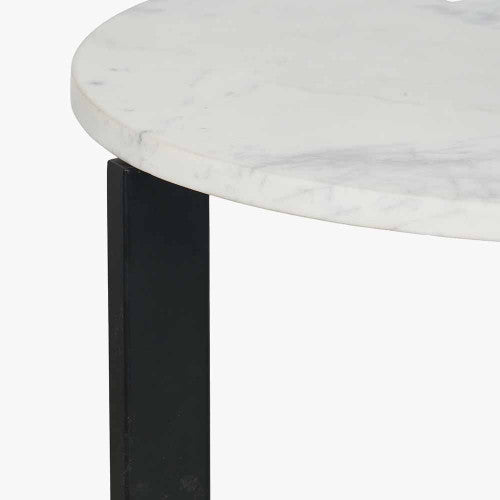 Marble Curved Leg Side Table