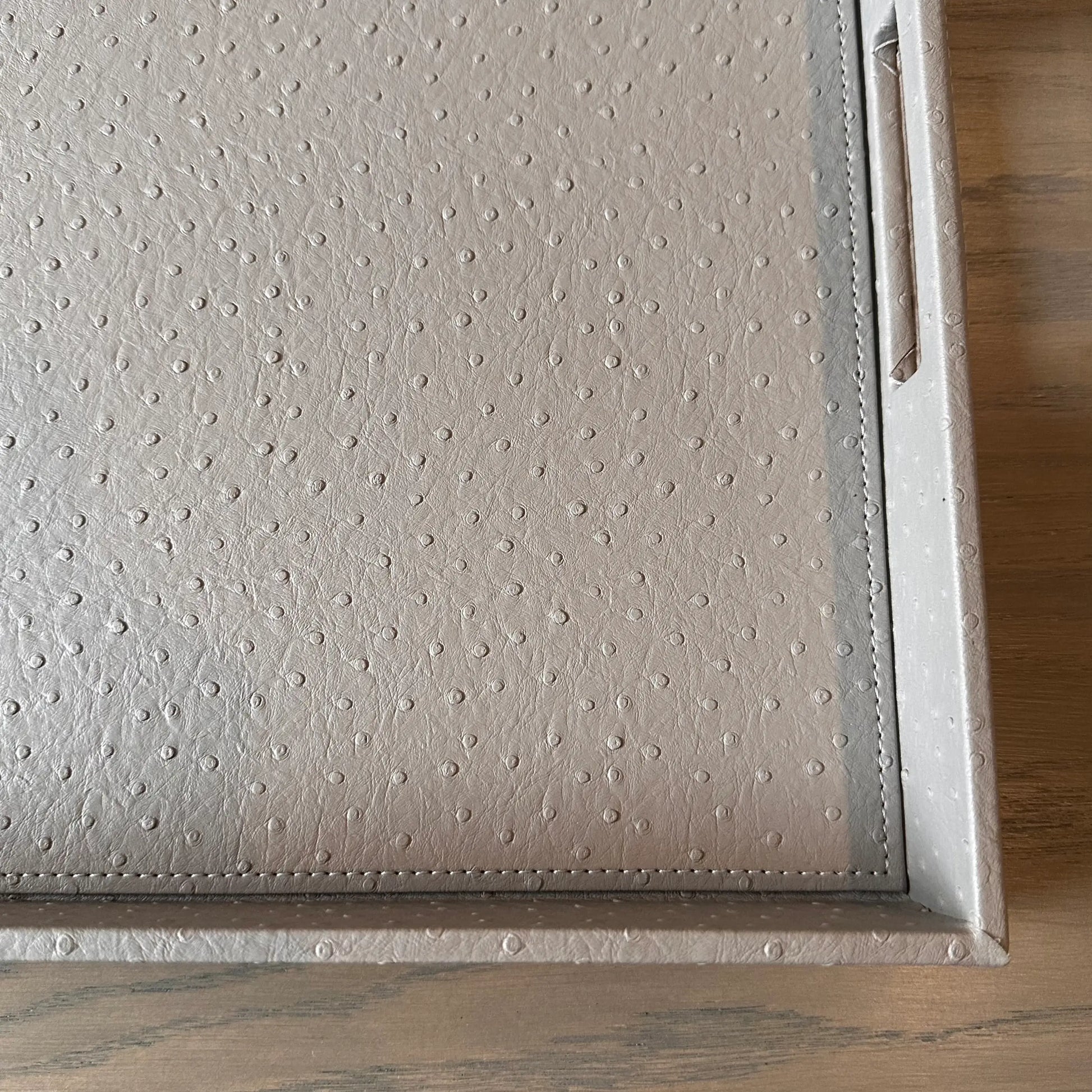 grey-faux-ostrich-leather-textured-coffee-table-tray-with-handles-at-albury-house-interiors-essex