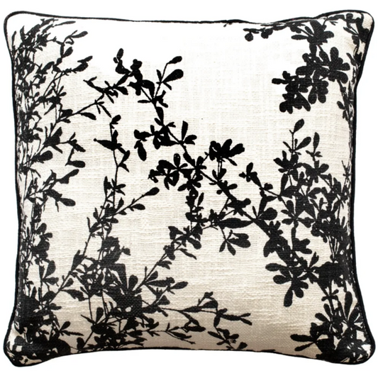 Monochrome Flower Cushion