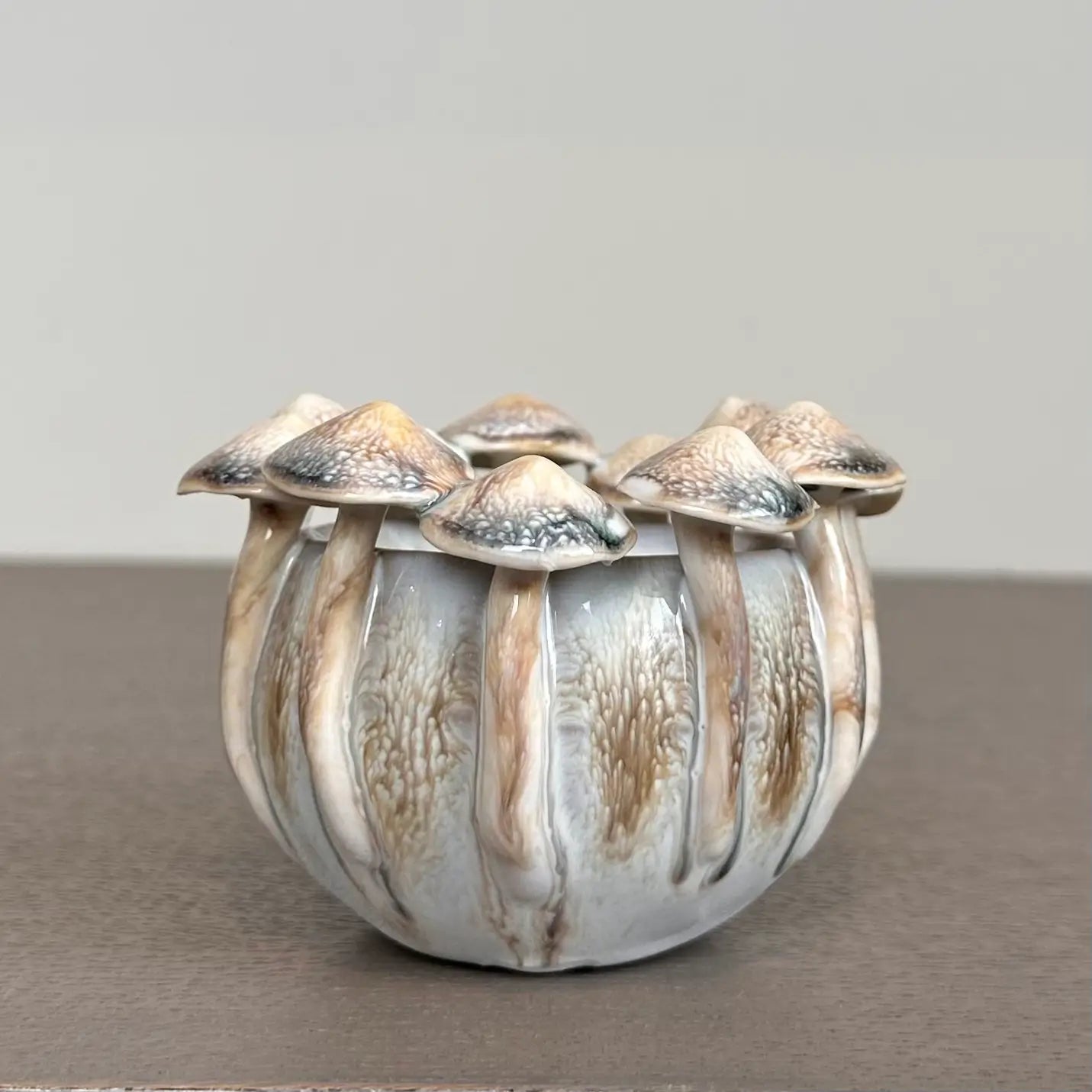 mushroom-brown-ceramic-tealight-holder-at-albury-house-interiors