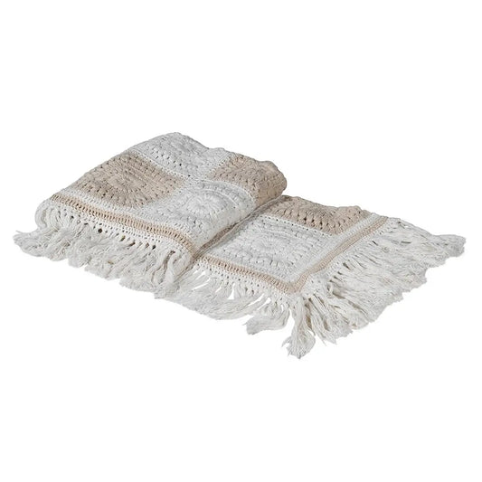 natural-and-white-cotton-crochet-throw-with-fringed-edge-at-albury-house-interiors