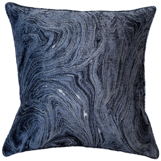 Navy Swirl Cushion