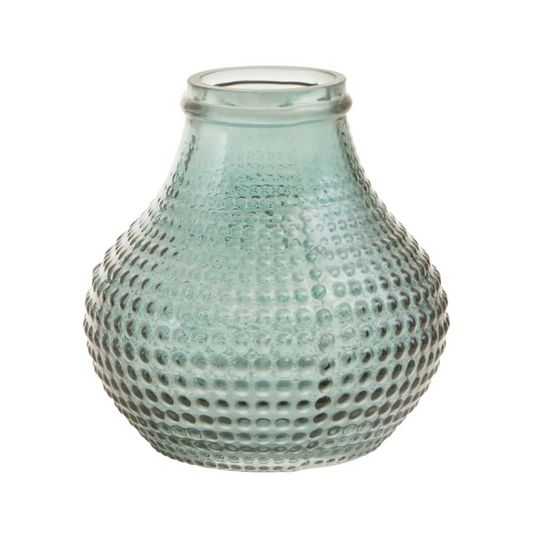 Green Dotted Bud Vase