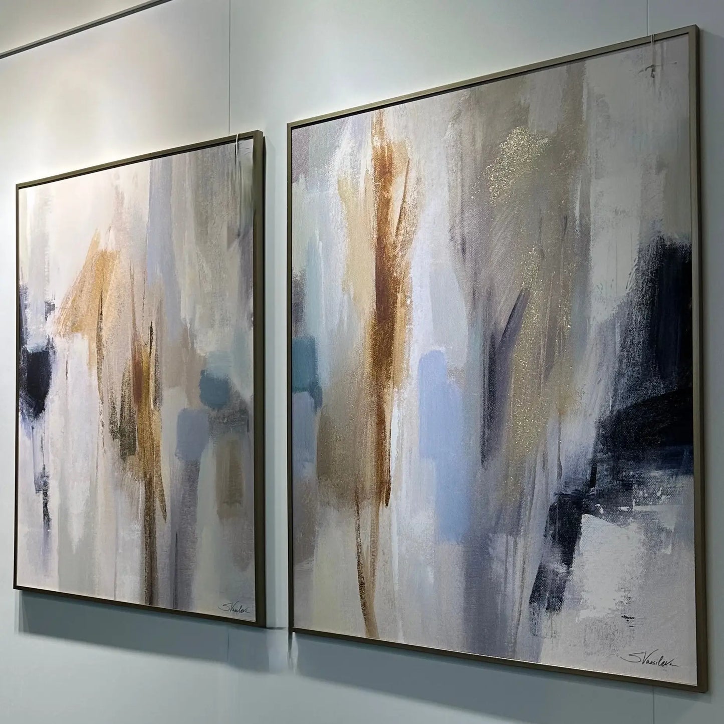Pastel Brushstrokes Wall Art Pair