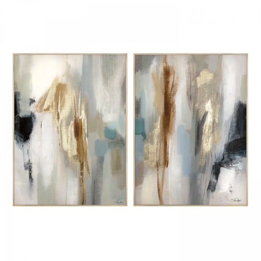 Pastel Brushstrokes Wall Art Pair