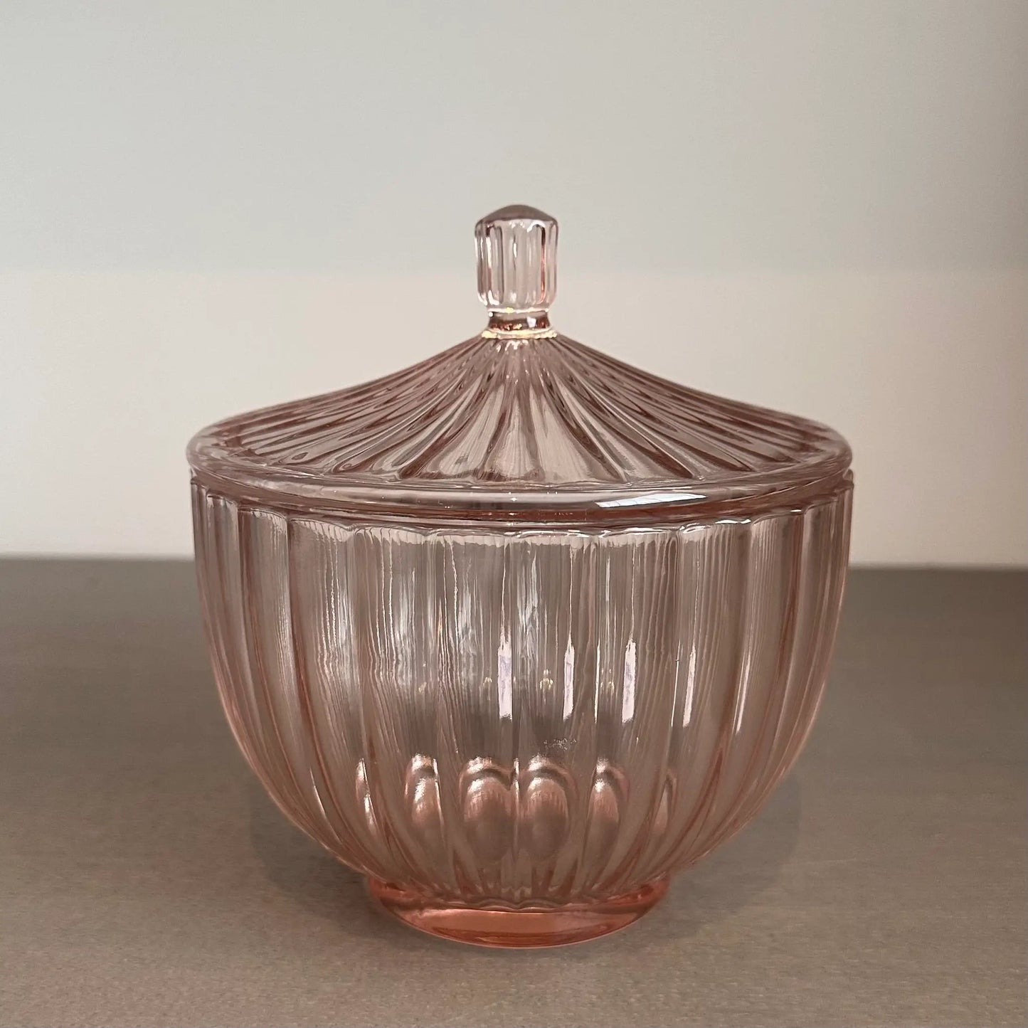 artdeco-baby-blush-pink-ribbed-pleated-glass-trinket-jar-pot-with-lid-at-albury-house-interiors-home-store-essex