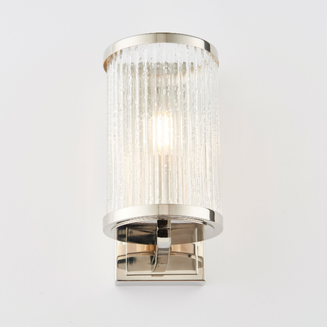 Ribbed Wall Light Nickel