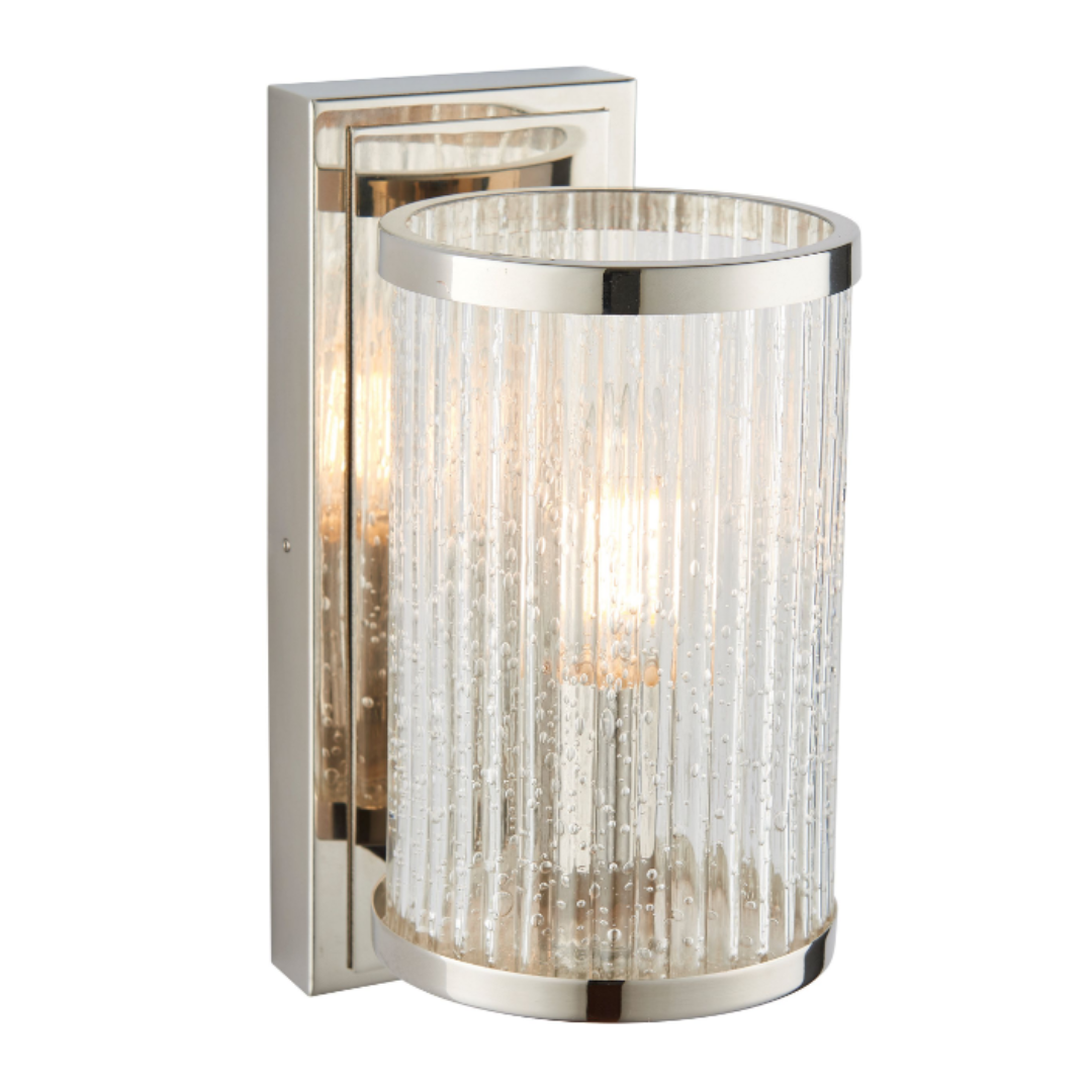 Ribbed Wall Light Nickel