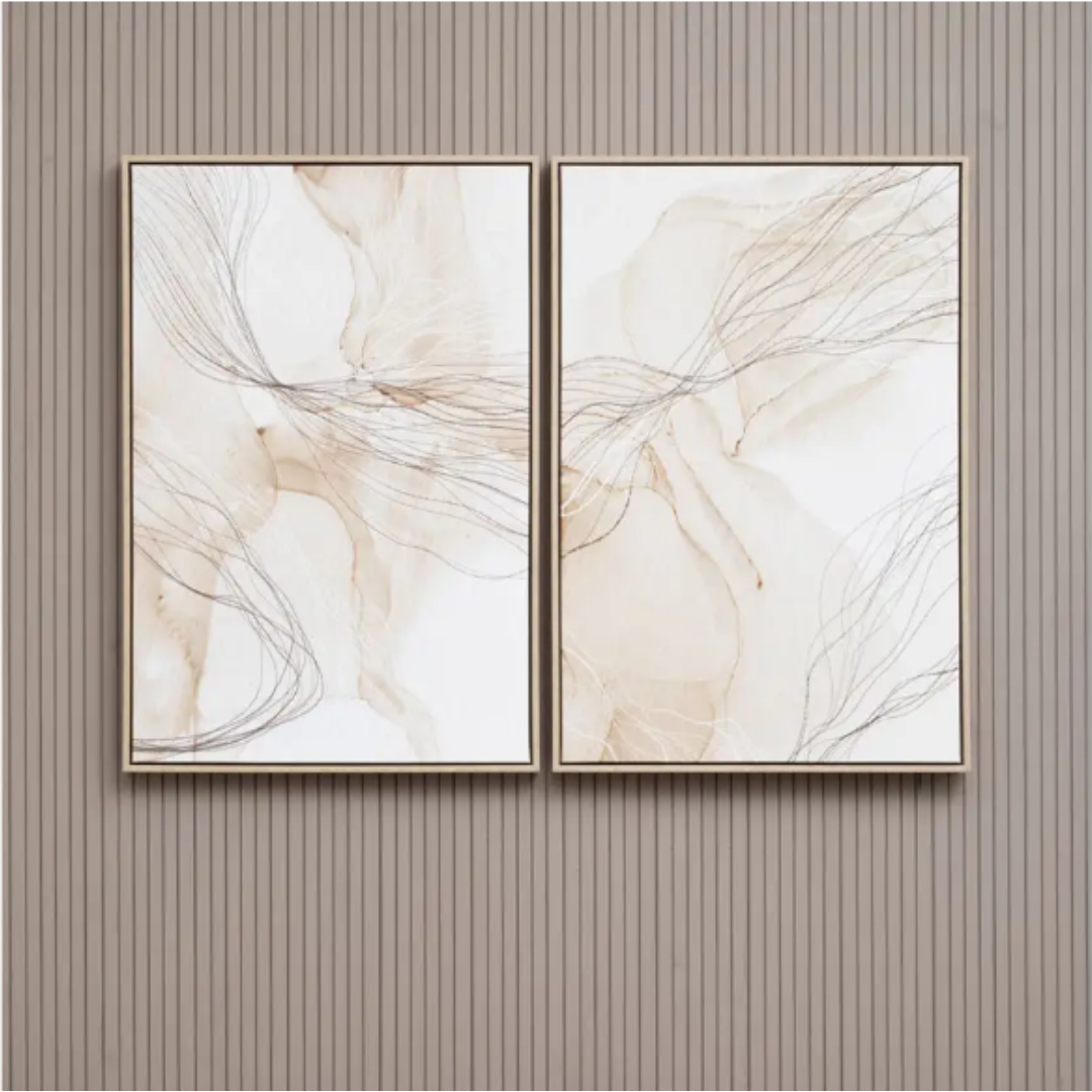 Set Of 2 Natural Canvases