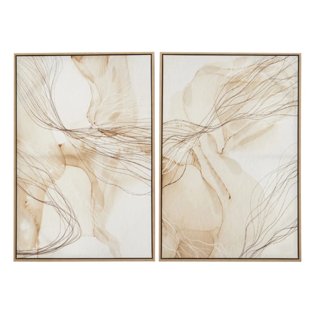 Set Of 2 Natural Canvases