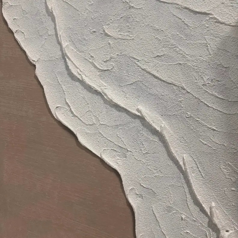 Shore wall art, with 3D beach waves in neutral colours at Albury House Interiors. Luxury Homewares.