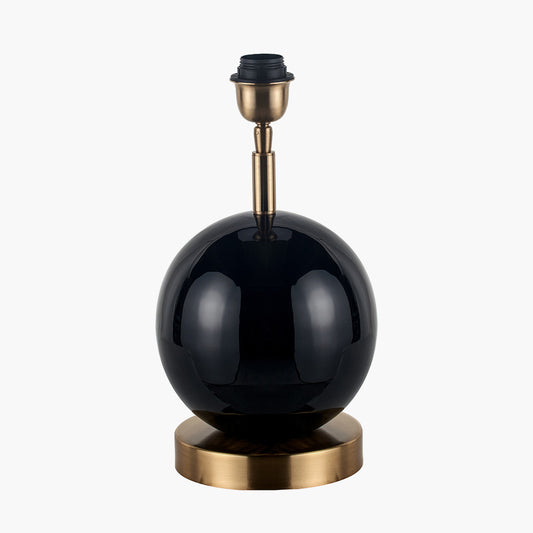 Single Sphere Lamp Base Black