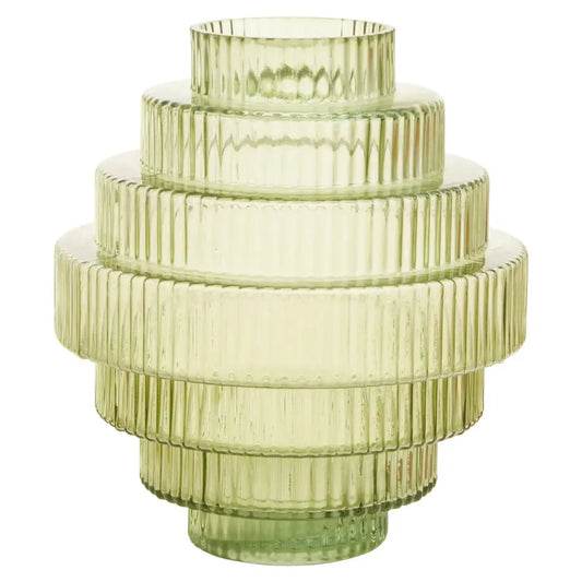 lime-green-glass-ribbed-vase-with-step-detail-at-albury-house-interiors