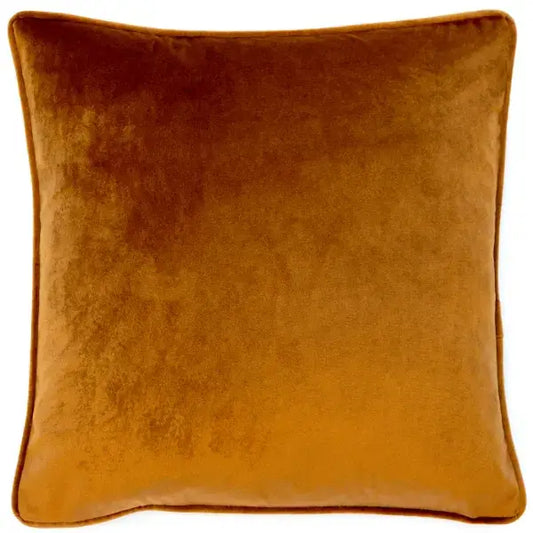 tan-orange-velvet-square-piped-cushion-at-albury-house-interiors
