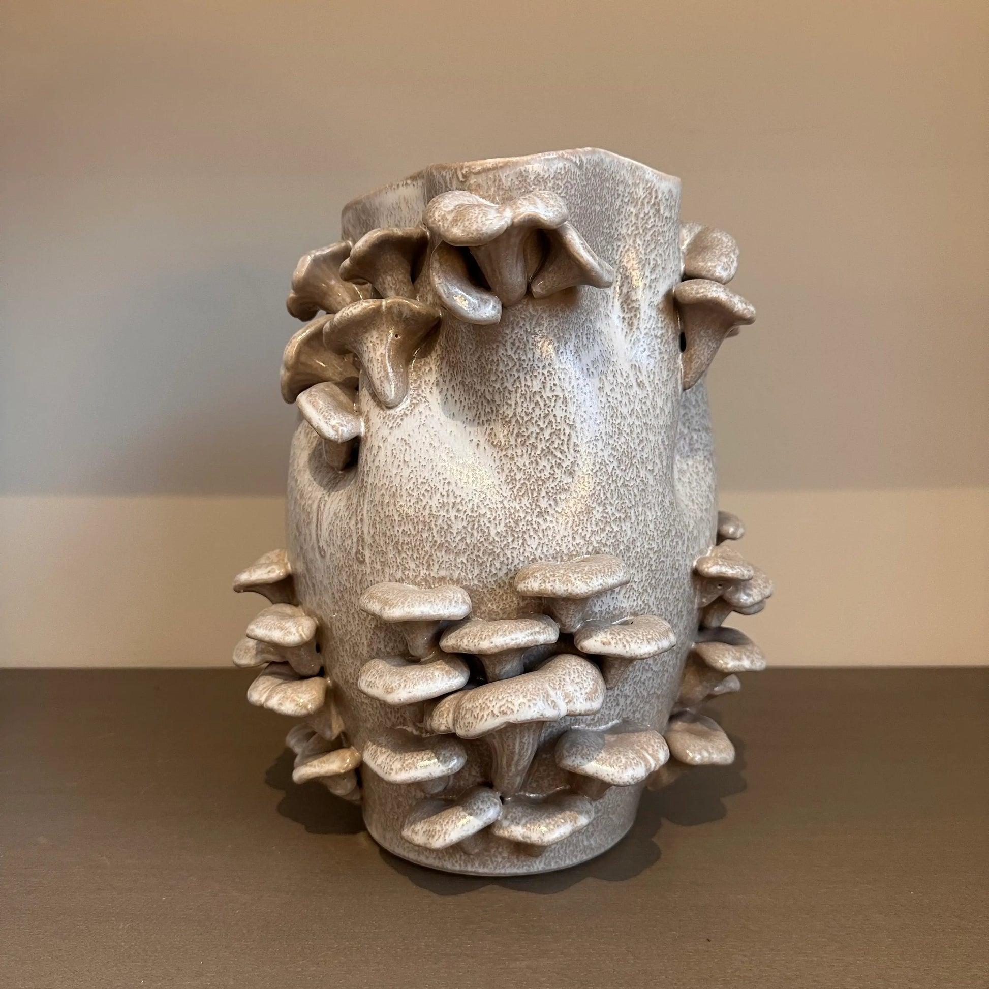 taupe-and-white-speckled-flecked-mushroom-fungi-vase-at-albury-house-interiors-homewares-giftware-shop-essex