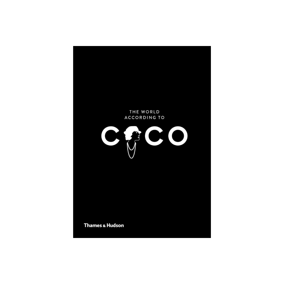 'The World According To Coco' hard back coffee table book in black, available to purchase at Albury House Interiors.