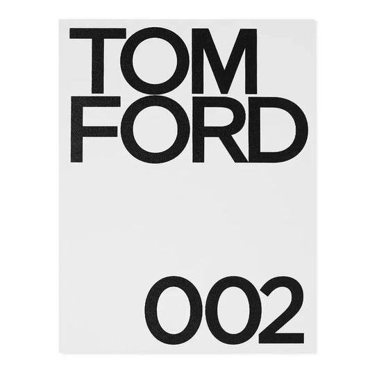 Tom Ford 002 white coffee table book with matching sleeve at Albury House Interiors, interior design accessories and free standing furniture. 