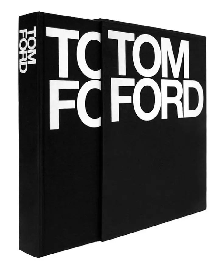 Tom Ford black coffee table book with matching sleeve at Albury House Interiors, interior design accessories and free standing furniture. 
