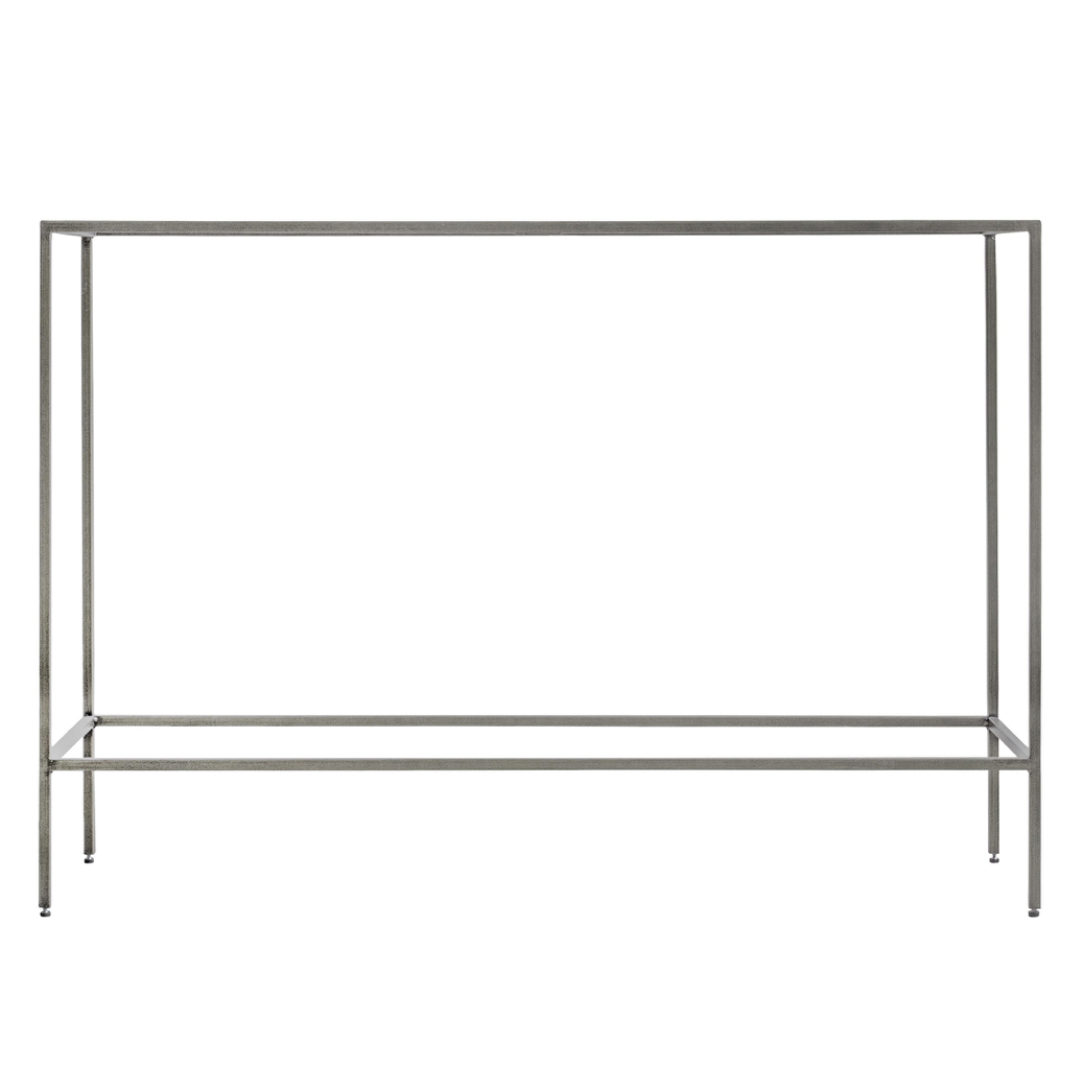 Silver Glass Console Table