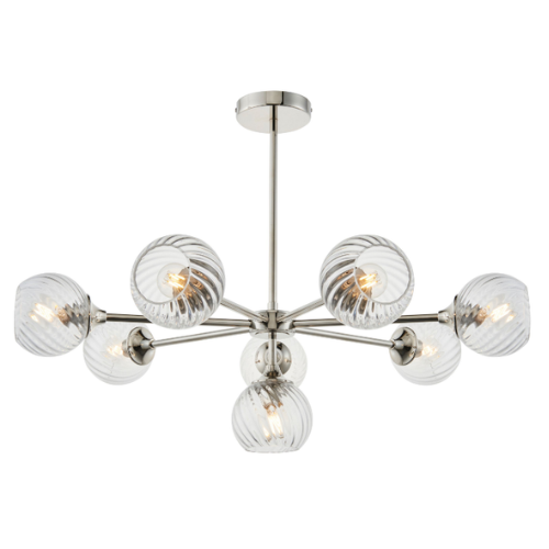 Lustria 8 Arm Pendant Light Nickel